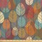 Ambesonne Autumn Fabric by The Yard, Colorful Round Leaves Art Seasonal Repetition Creative Nature Composition Art, Decorative Fabric for Sewing Hobby Upholstery and Home Accents, 1 Yard, Orange Brown